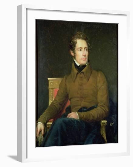 Portrait of Alphonse De Lamartine (1790-1869), 1831-Francois Gerard-Framed Giclee Print