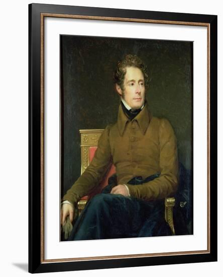 Portrait of Alphonse De Lamartine (1790-1869), 1831-Francois Gerard-Framed Giclee Print