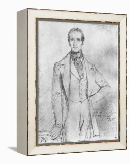 Portrait of Alphonse De Lamartine, 1844-Theodore Chasseriau-Framed Premier Image Canvas