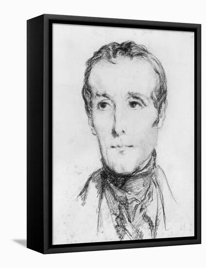 Portrait of Alphonse De Lamartine, C.1848-Theodore Chasseriau-Framed Premier Image Canvas