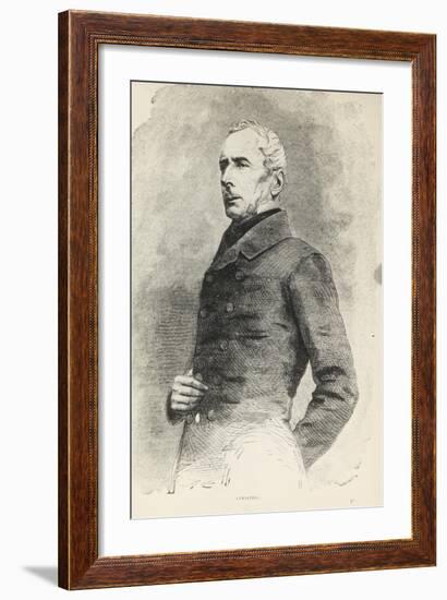 Portrait of Alphonse De Lamartine-null-Framed Giclee Print