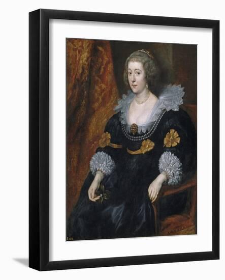 Portrait of Amalia of Solms-Braunfels (1602-167)-Sir Anthony Van Dyck-Framed Giclee Print