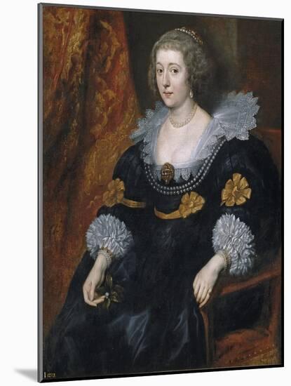 Portrait of Amalia of Solms-Braunfels (1602-167)-Sir Anthony Van Dyck-Mounted Giclee Print