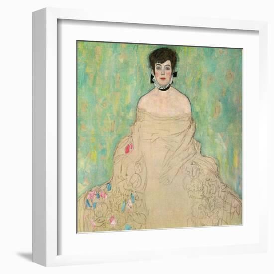 Portrait of Amalie Zuckerkandl, 1917-1918-Gustav Klimt-Framed Art Print