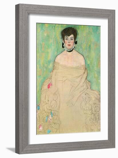 Portrait of Amalie Zuckerkandl-Gustav Klimt-Framed Art Print