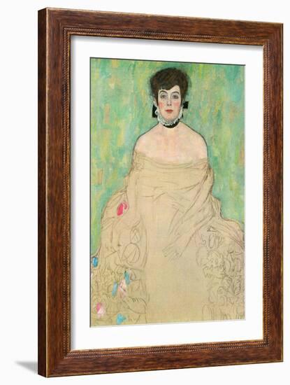 Portrait of Amalie Zuckerkandl-Gustav Klimt-Framed Art Print