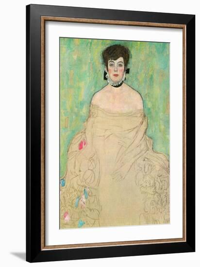 Portrait of Amalie Zuckerkandl-Gustav Klimt-Framed Art Print