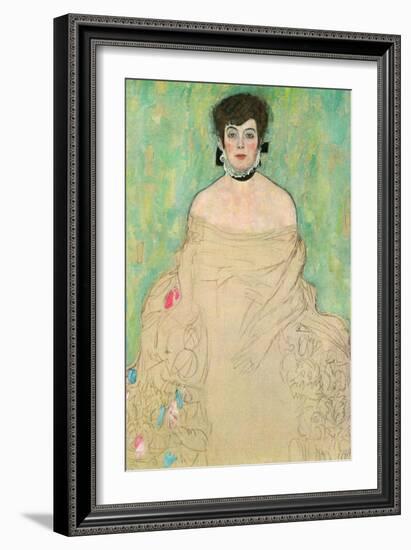 Portrait of Amalie Zuckerkandl-Gustav Klimt-Framed Art Print