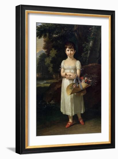 Portrait of Amelia Oginski, Late 18th or Early 19th Century-Francois-xavier Fabre-Framed Giclee Print
