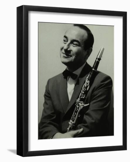 Portrait of American Clarinetist Peanuts Hucko, 1950S-Denis Williams-Framed Photographic Print