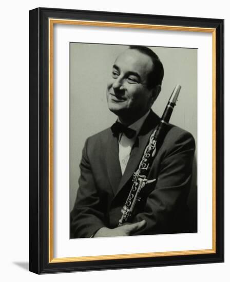 Portrait of American Clarinetist Peanuts Hucko, 1950S-Denis Williams-Framed Photographic Print