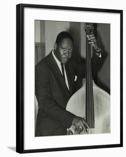 Portrait of American Double Bass Player Curtis Counce, C1950S-Denis Williams-Framed Photographic Print