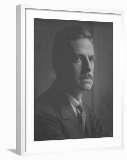 Portrait of American Dramatist Eugene O' Neill by English Photographer E. O. Hoppe-Emil Otto Hoppé-Framed Premium Photographic Print
