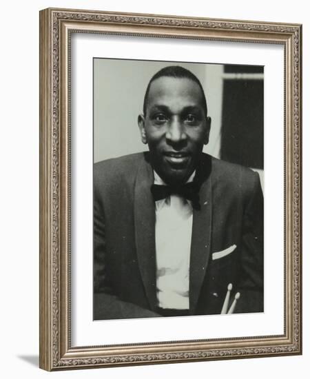 Portrait of American Drummer Cozy Cole, 1950S-Denis Williams-Framed Photographic Print