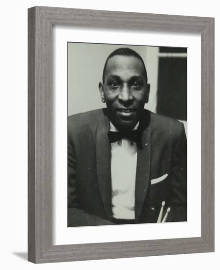 Portrait of American Drummer Cozy Cole, 1950S-Denis Williams-Framed Photographic Print