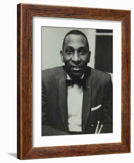 Portrait of American Drummer Cozy Cole, 1950S-Denis Williams-Framed Photographic Print