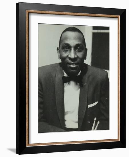 Portrait of American Drummer Cozy Cole, 1950S-Denis Williams-Framed Photographic Print