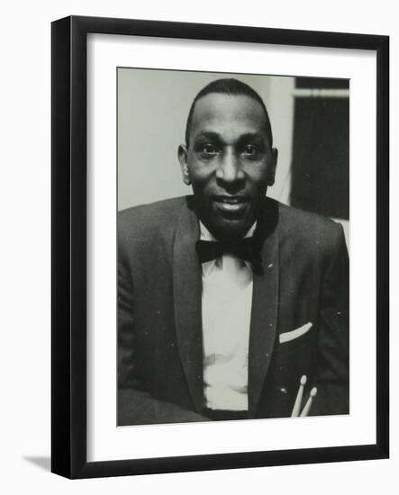 Portrait of American Drummer Cozy Cole, 1950S-Denis Williams-Framed Photographic Print