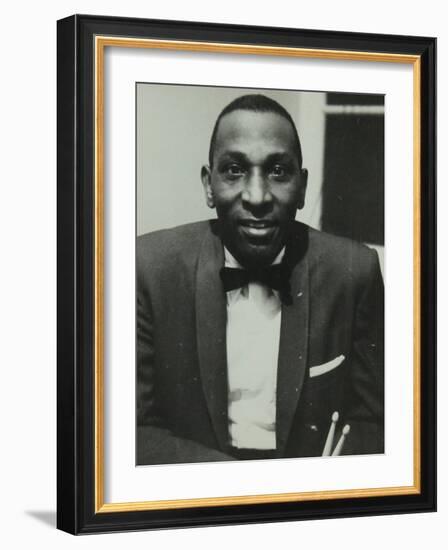 Portrait of American Drummer Cozy Cole, 1950S-Denis Williams-Framed Photographic Print