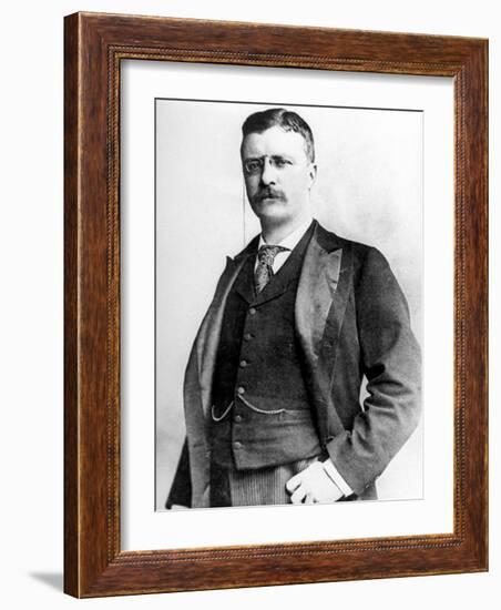 Portrait of American President Theodore Roosevelt-null-Framed Photographic Print