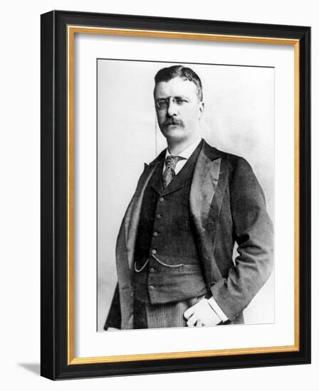 Portrait of American President Theodore Roosevelt-null-Framed Photographic Print