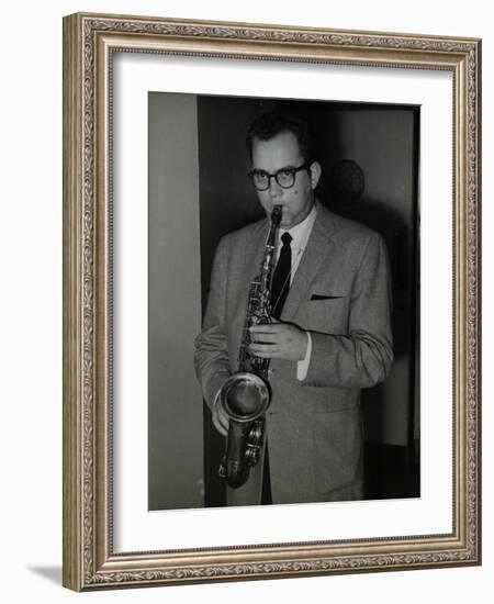 Portrait of American Saxophonist Lennie Niehaus, 1950S-Denis Williams-Framed Photographic Print