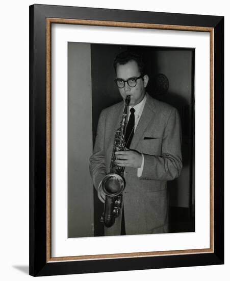 Portrait of American Saxophonist Lennie Niehaus, 1950S-Denis Williams-Framed Photographic Print