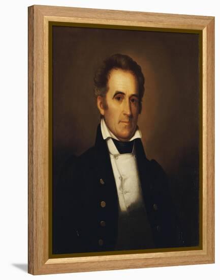 Portrait of American Statesman Richard Mentor Johnson (1780-1850)-Rembrandt Peale-Framed Premier Image Canvas