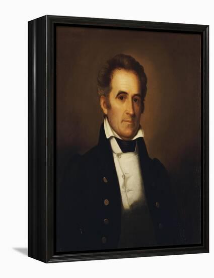 Portrait of American Statesman Richard Mentor Johnson (1780-1850)-Rembrandt Peale-Framed Premier Image Canvas