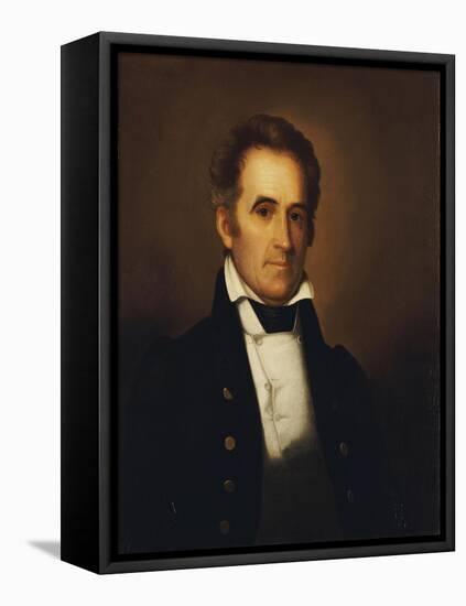 Portrait of American Statesman Richard Mentor Johnson (1780-1850)-Rembrandt Peale-Framed Premier Image Canvas