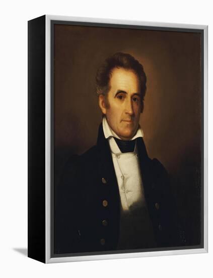 Portrait of American Statesman Richard Mentor Johnson (1780-1850)-Rembrandt Peale-Framed Premier Image Canvas