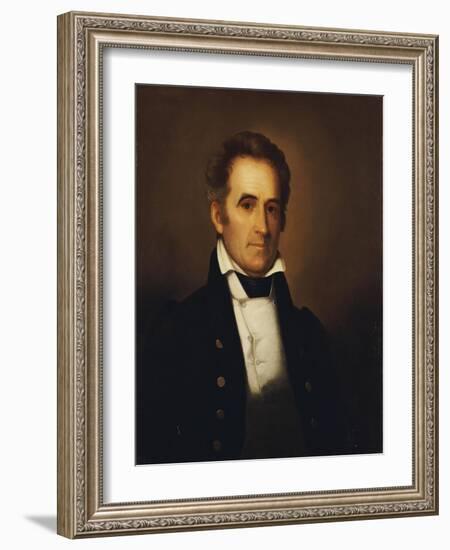 Portrait of American Statesman Richard Mentor Johnson (1780-1850)-Rembrandt Peale-Framed Giclee Print