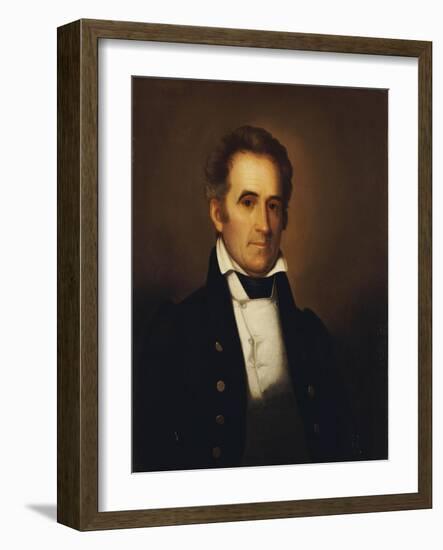 Portrait of American Statesman Richard Mentor Johnson (1780-1850)-Rembrandt Peale-Framed Giclee Print