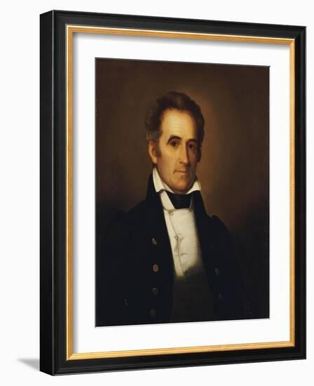 Portrait of American Statesman Richard Mentor Johnson (1780-1850)-Rembrandt Peale-Framed Giclee Print