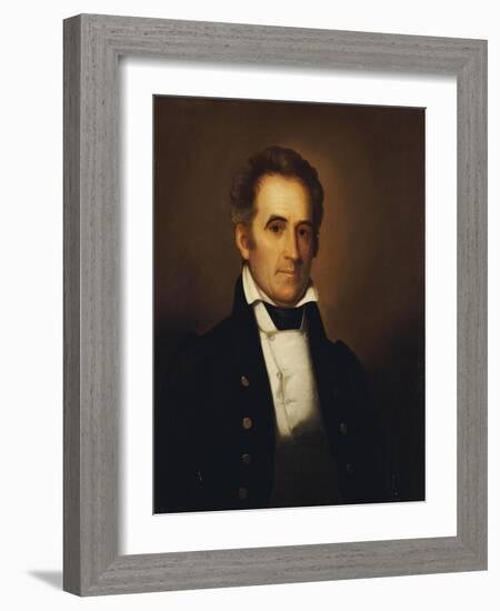 Portrait of American Statesman Richard Mentor Johnson (1780-1850)-Rembrandt Peale-Framed Giclee Print