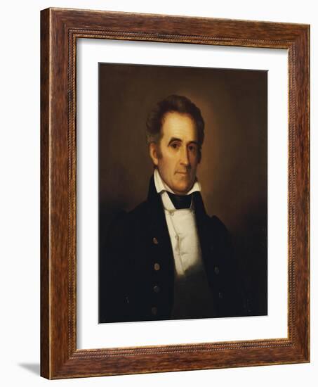 Portrait of American Statesman Richard Mentor Johnson (1780-1850)-Rembrandt Peale-Framed Giclee Print