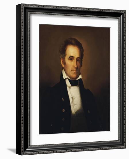 Portrait of American Statesman Richard Mentor Johnson (1780-1850)-Rembrandt Peale-Framed Giclee Print