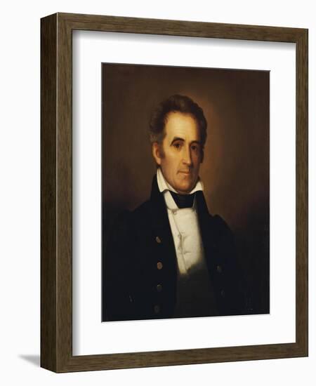 Portrait of American Statesman Richard Mentor Johnson (1780-1850)-Rembrandt Peale-Framed Giclee Print