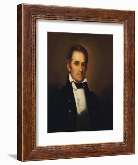 Portrait of American Statesman Richard Mentor Johnson (1780-1850)-Rembrandt Peale-Framed Giclee Print