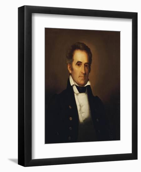 Portrait of American Statesman Richard Mentor Johnson (1780-1850)-Rembrandt Peale-Framed Giclee Print