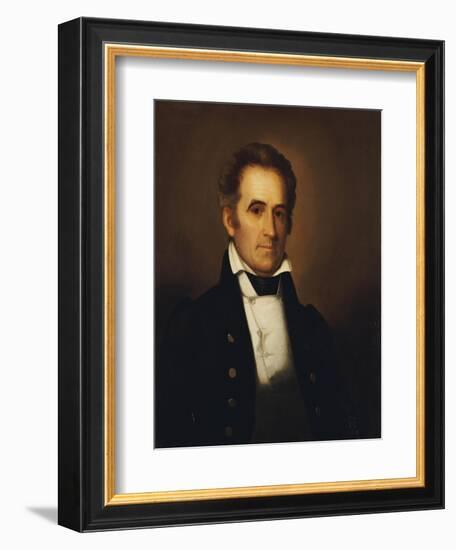 Portrait of American Statesman Richard Mentor Johnson (1780-1850)-Rembrandt Peale-Framed Giclee Print