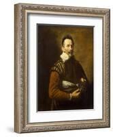 Portrait of an actor, 1620-1622-Domenico Fetti or Feti-Framed Giclee Print