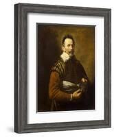 Portrait of an actor, 1620-1622-Domenico Fetti or Feti-Framed Giclee Print