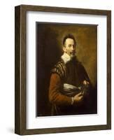 Portrait of an actor, 1620-1622-Domenico Fetti or Feti-Framed Giclee Print