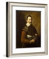 Portrait of an actor, 1620-1622-Domenico Fetti or Feti-Framed Giclee Print