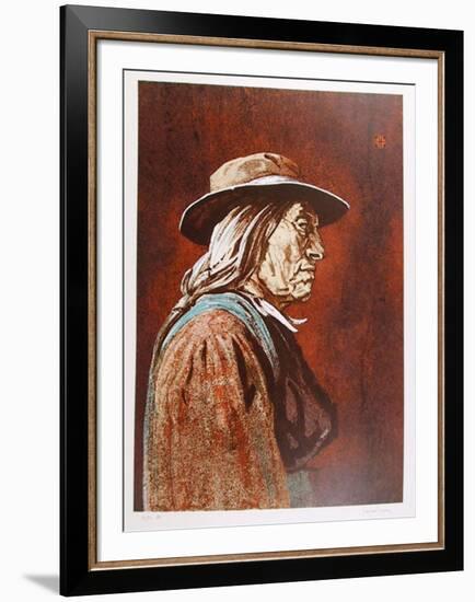 Portrait of an American Indian Man-John Shemitt Houser-Framed Limited Edition