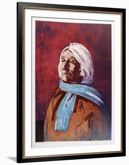 Portrait of an American Indian Woman-John Shemitt Houser-Framed Limited Edition