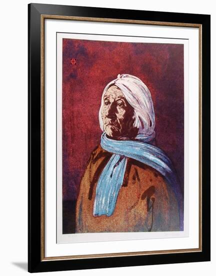 Portrait of an American Indian Woman-John Shemitt Houser-Framed Limited Edition