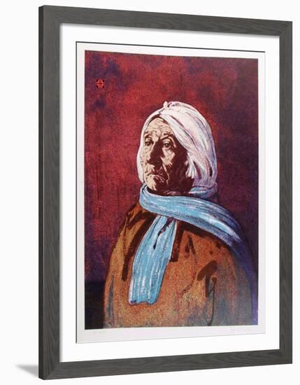 Portrait of an American Indian Woman-John Shemitt Houser-Framed Limited Edition