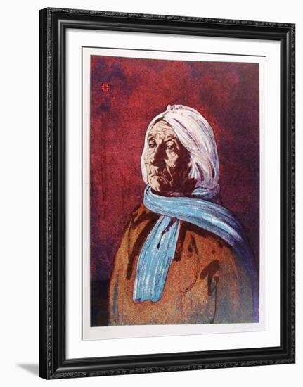 Portrait of an American Indian Woman-John Shemitt Houser-Framed Limited Edition